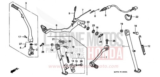 PEDAL/KICK STARTER ARM XR400R2 de 2002